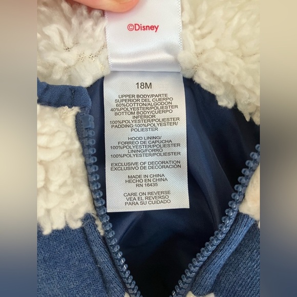 Disney Toddler - Sherpa Fleece Vest & hood with ears - Size 18M - Mickey Mouse - Picture 10 of 11